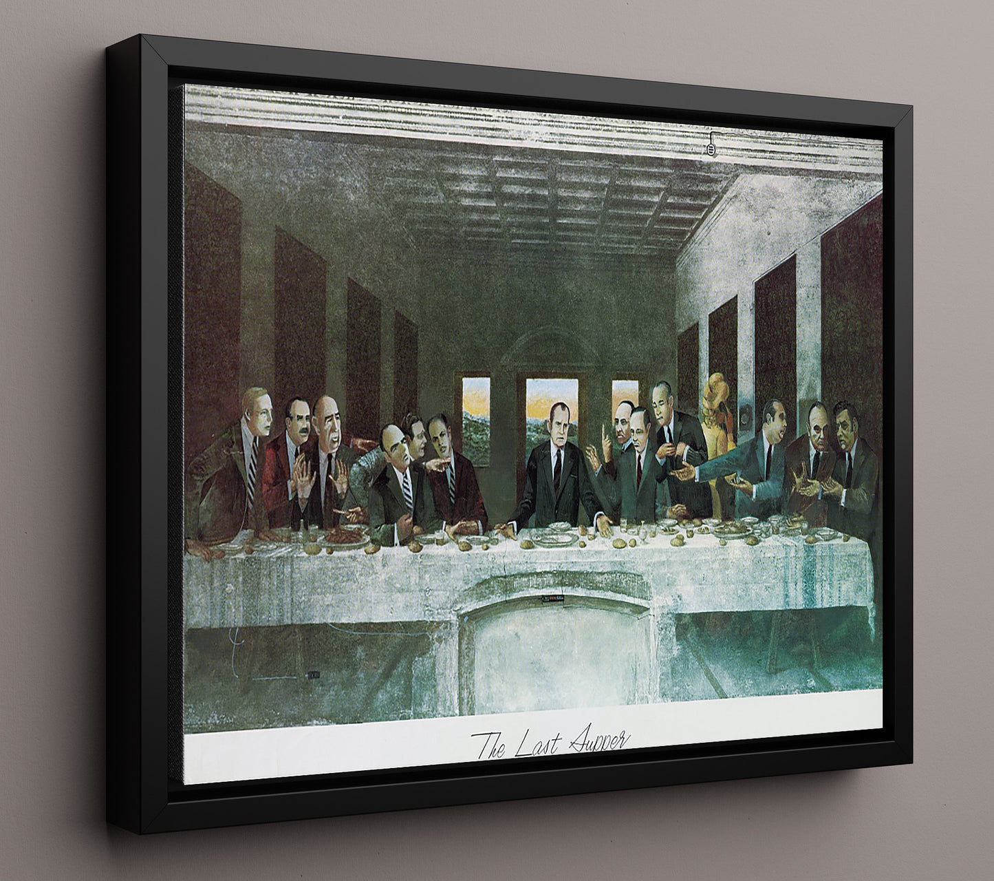 Historical - Watergate - Political Last Supper Satirical Illustration 1970S - Landscape History Wall Art
