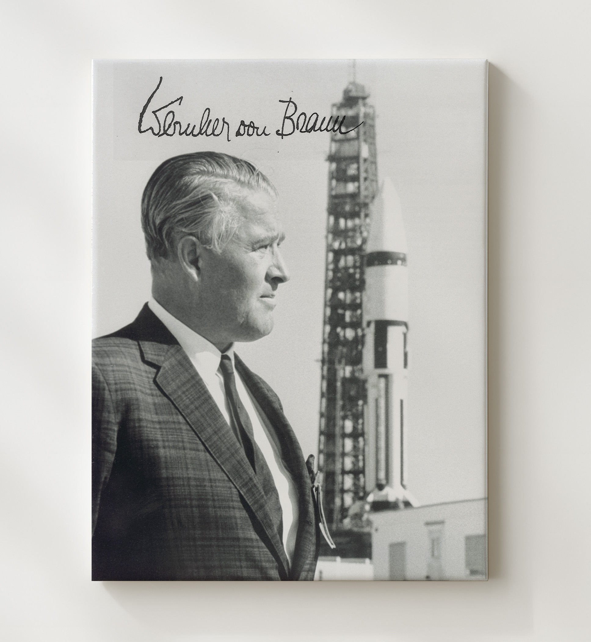 Historical - Wernher Von Braun - Rocket Program Portrait 1960S History Wall Art