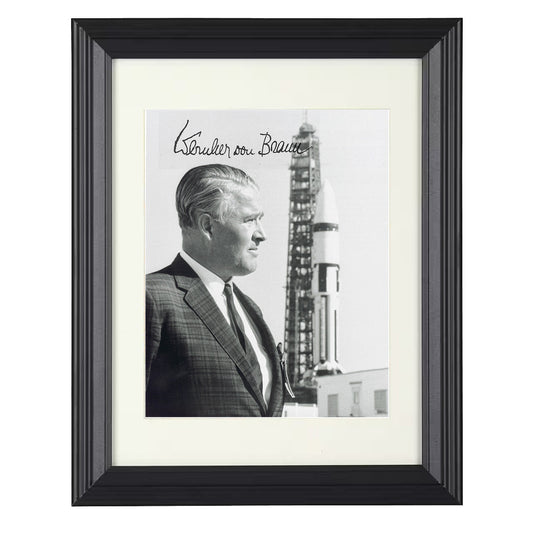 Wernher Von Braun - Rocket Program 1960s 8x10 Beveled Frame history wall art