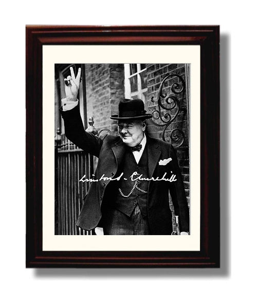 Historical - Winston Churchill - V For Victory Gesture 1940S History Wall Art