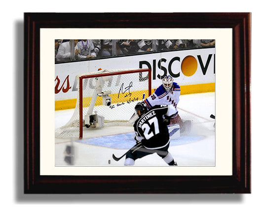 Alec Martinez - Los Angeles Hockey Breakaway vs New York Goalie Hockey Wall Art - hockey wall art print