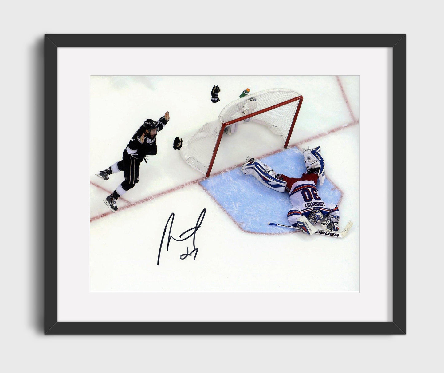 Alec Martinez - Los Angeles Hockey Overhead Goal Celebration Hockey Wall Art - hockey wall art print