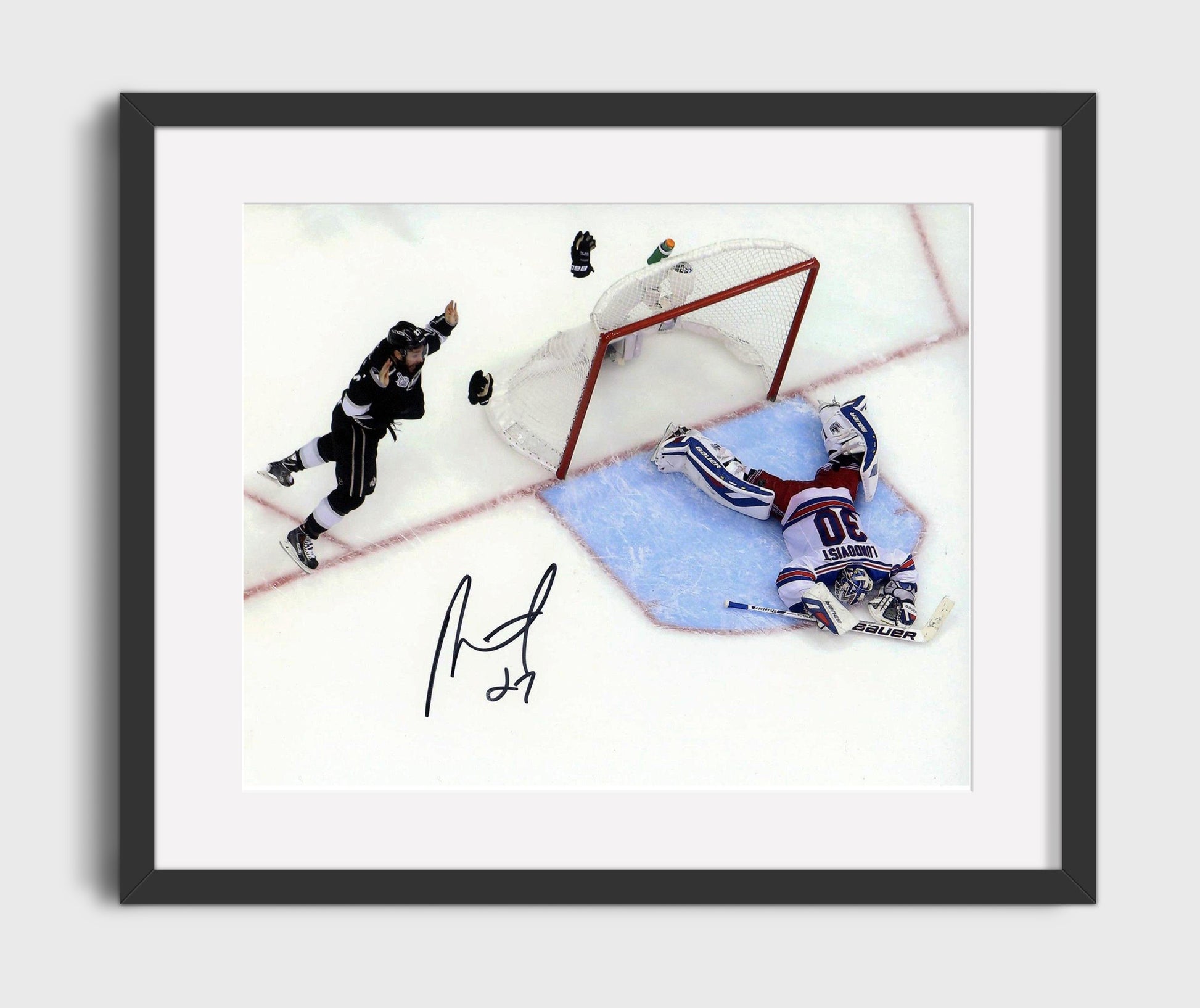 Alec Martinez - Los Angeles Hockey Overhead Goal Celebration Hockey Wall Art - hockey wall art print