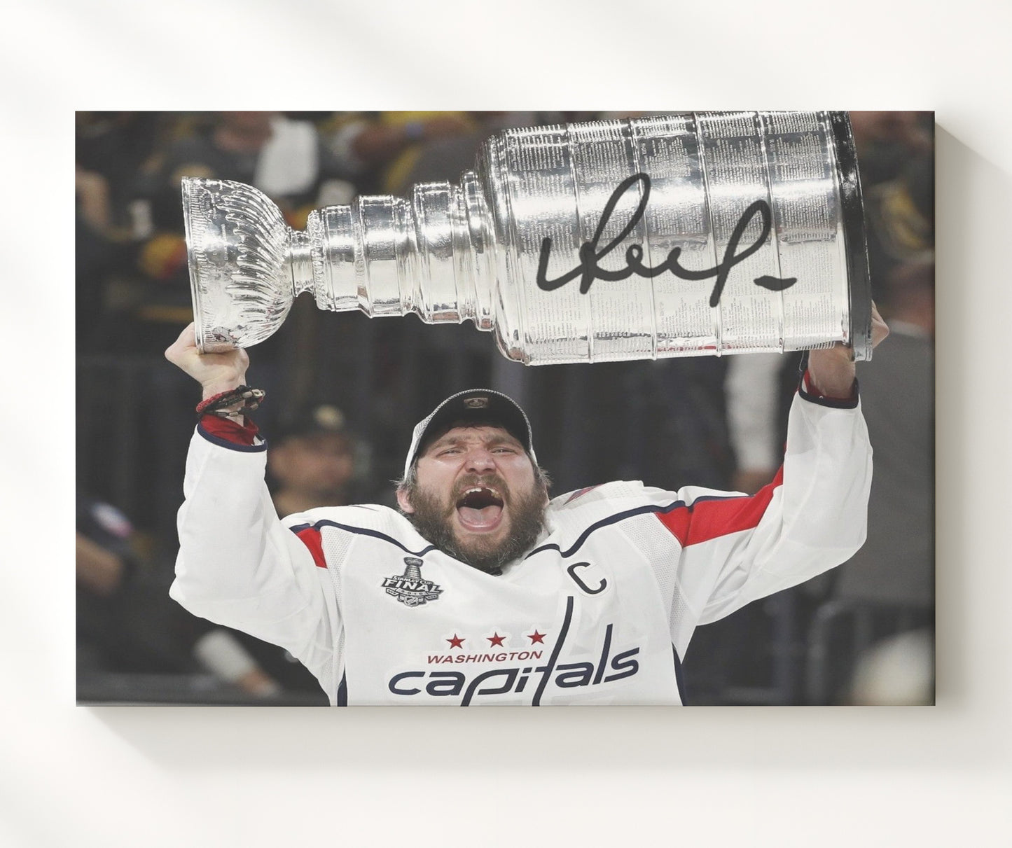 Alex Ovechkin - Washington Hockey Stanley Cup Celebration Hockey Wall Art - hockey wall art print