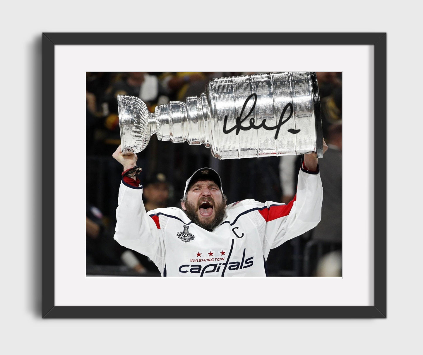 Alex Ovechkin - Washington Hockey Stanley Cup Celebration Hockey Wall Art - hockey wall art print