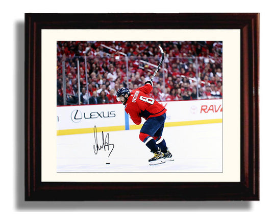 Alexander Ovechkin - Washington Hockey Slapshot Follow Through Hockey Wall Art - hockey wall art print