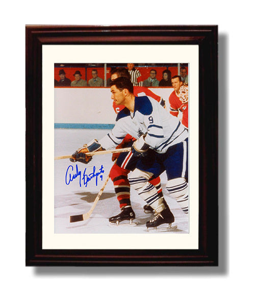 Andy Bathgate - New York Hockey Rangers Legend Skating Hockey Wall Art - hockey wall art print