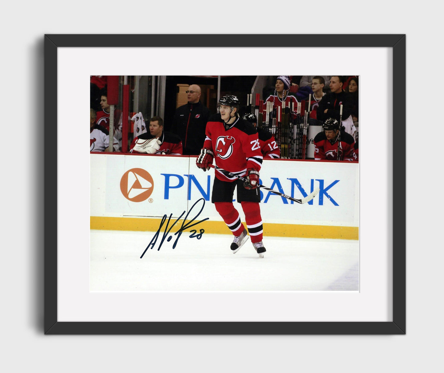 Anton Volchenkov - New Jersey Hockey Bench Reaction Pnc Arena Hockey Wall Art - hockey wall art print