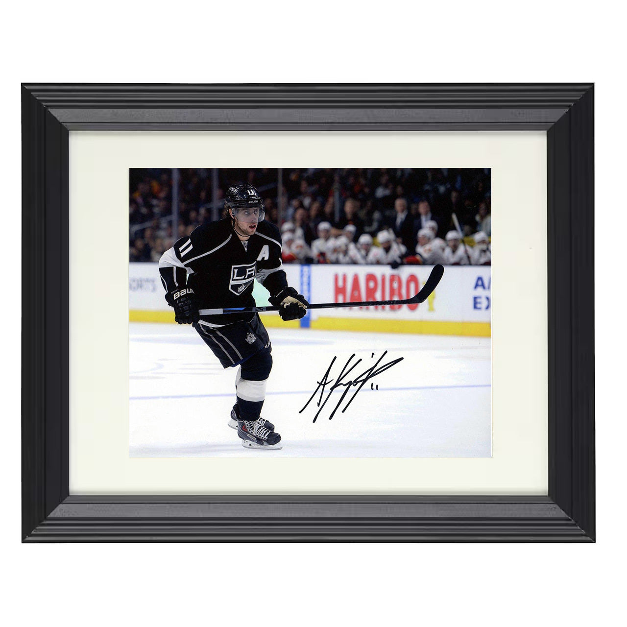 Anže Kopitar – Los Angeles Skating Action 8x10 matted black framed hockey wall art