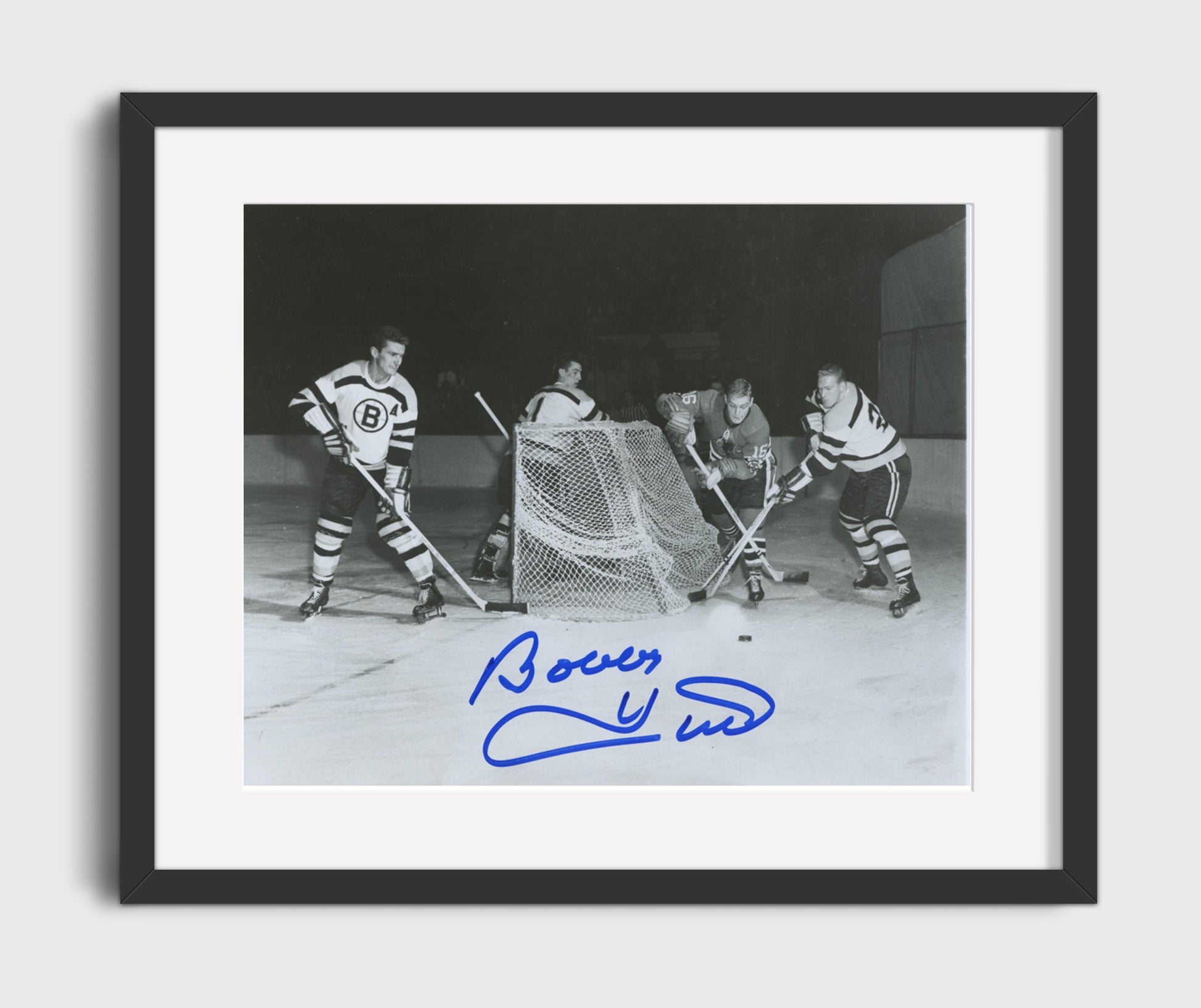 Bobby Hull - Chicago Hockey Battle At Net Hockey Wall Art - hockey wall art print