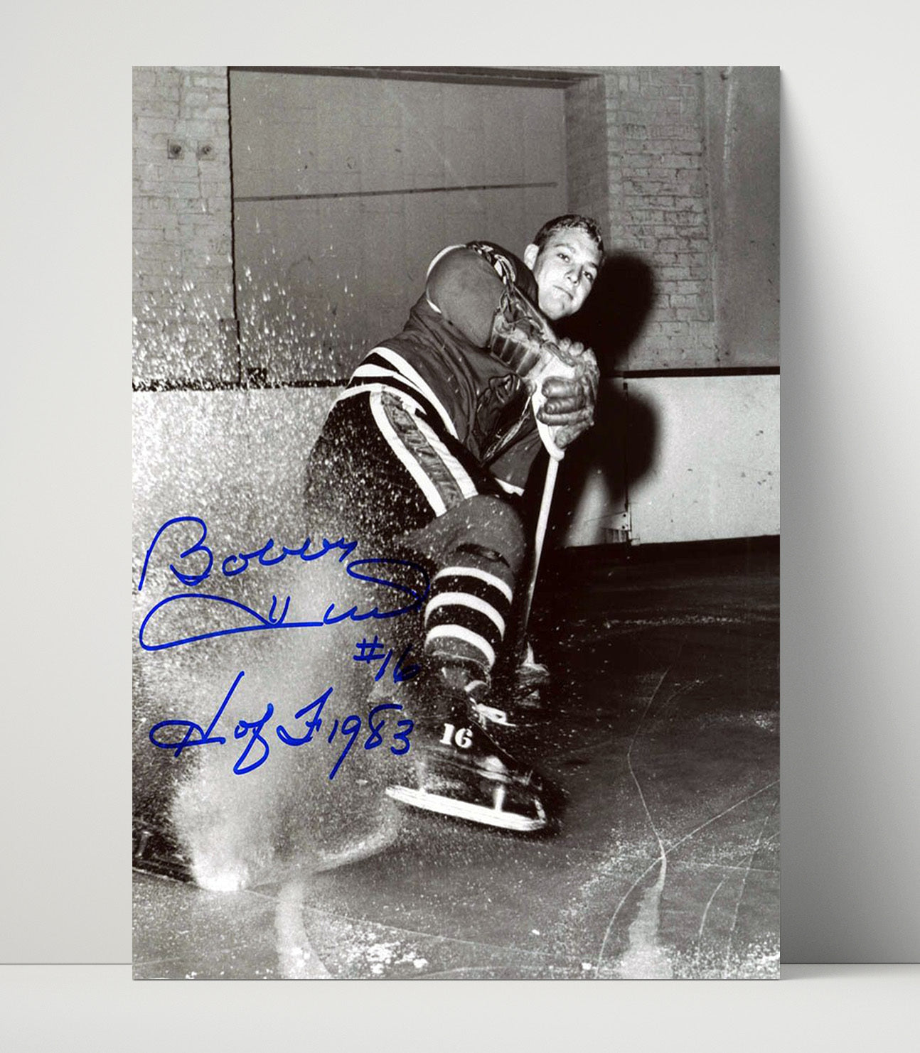Bobby Hull - Chicago Hockey Power Skating Hof 1983 Hockey Wall Art - hockey wall art print