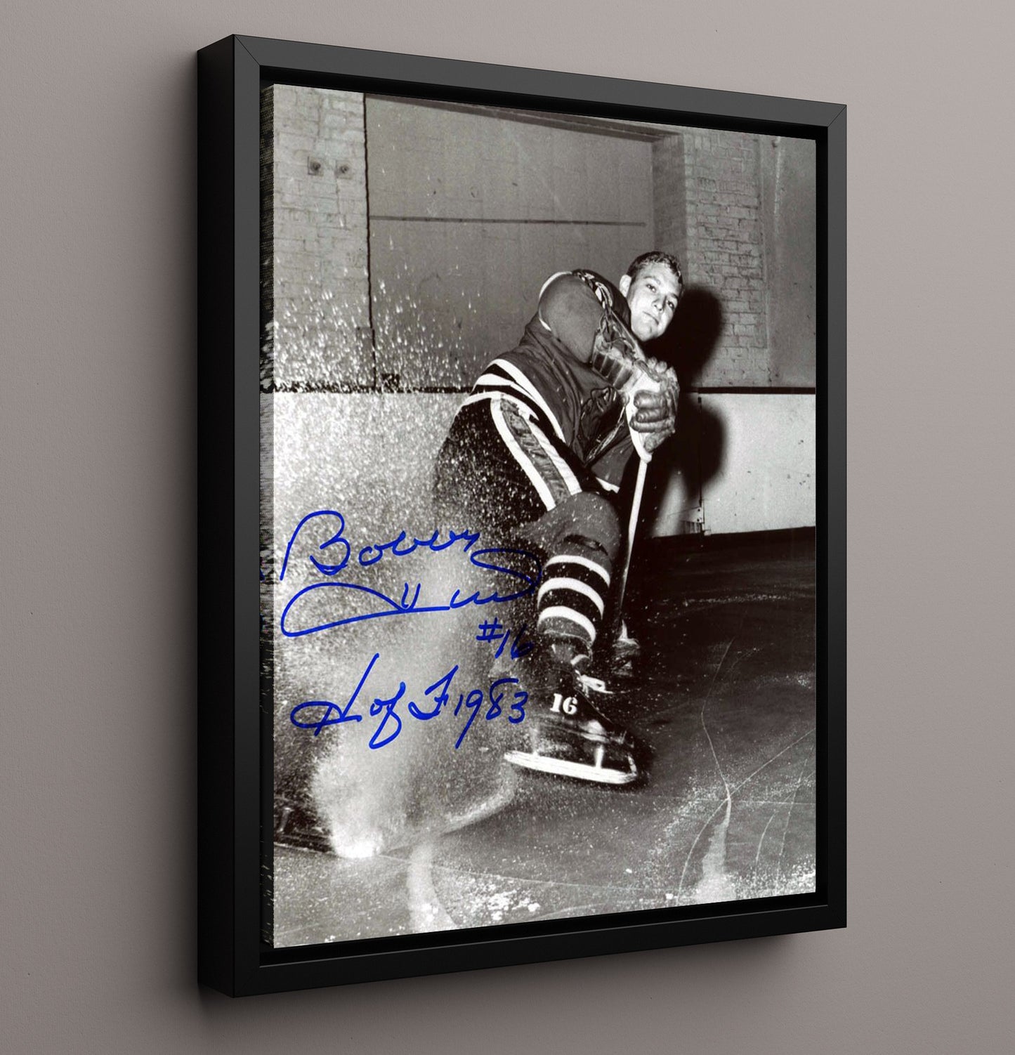 Bobby Hull - Chicago Hockey Power Skating Hof 1983 Hockey Wall Art - hockey wall art print