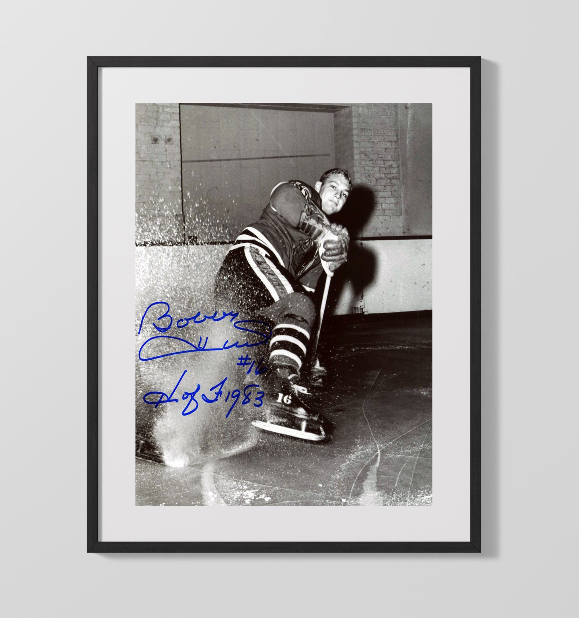 Bobby Hull - Chicago Hockey Power Skating Hof 1983 Hockey Wall Art - hockey wall art print