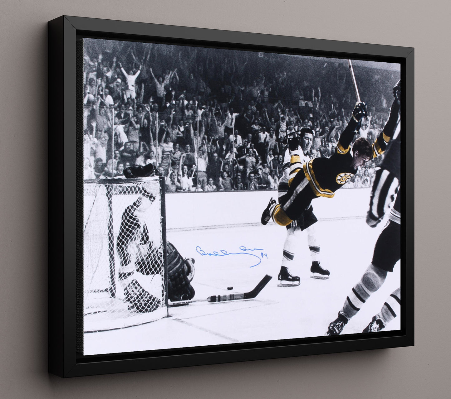 Bobby Orr - Boston Hockey Flying Goal Celebration Hockey Wall Art - hockey wall art print