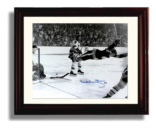 Bobby Orr - Boston Hockey Iconic Goal Celebration Leap Hockey Wall Art - hockey wall art print