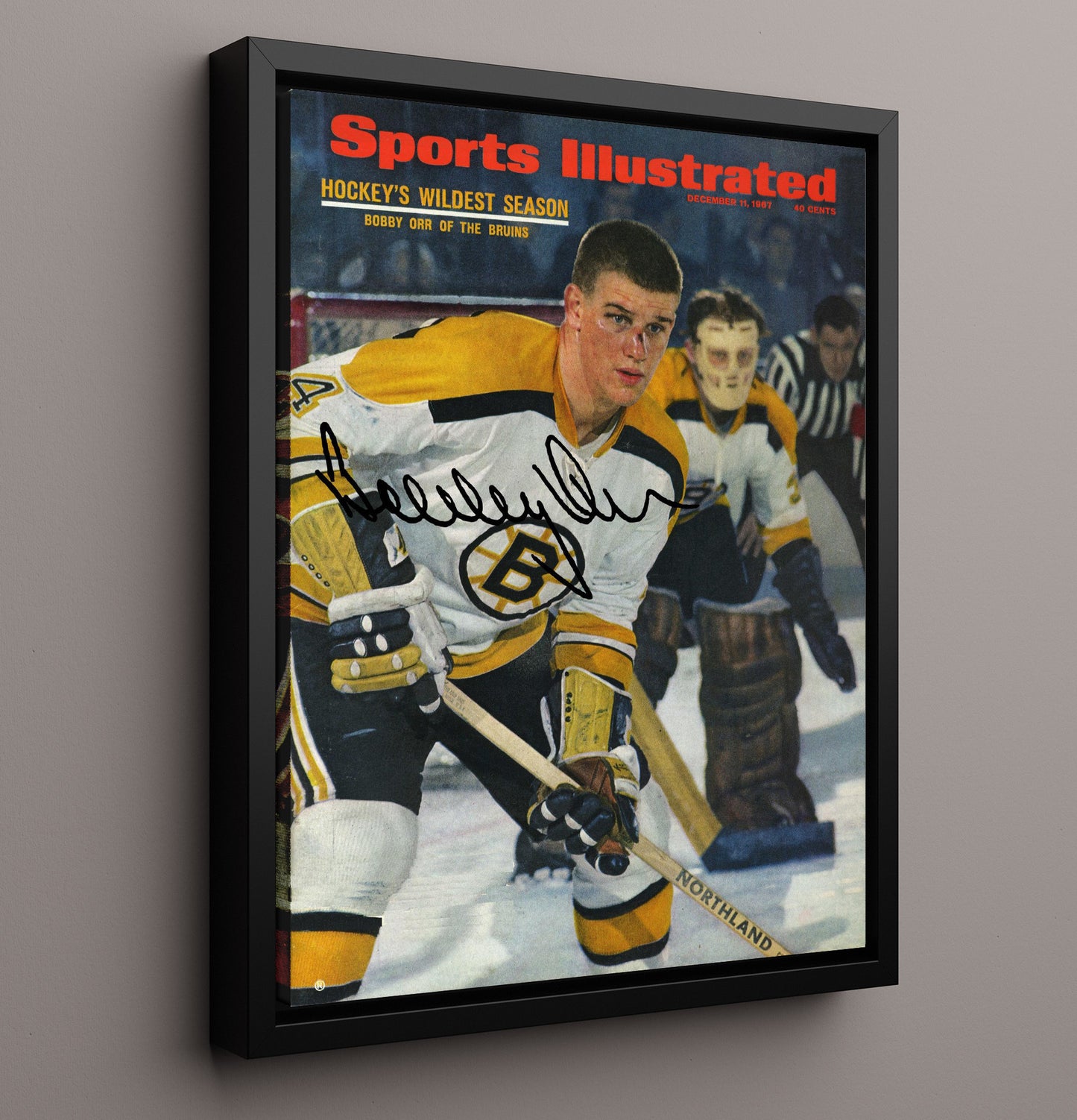 Bobby Orr - Boston Hockey Skating Portrait 1967 Si Cover Hockey Wall Art - hockey wall art print