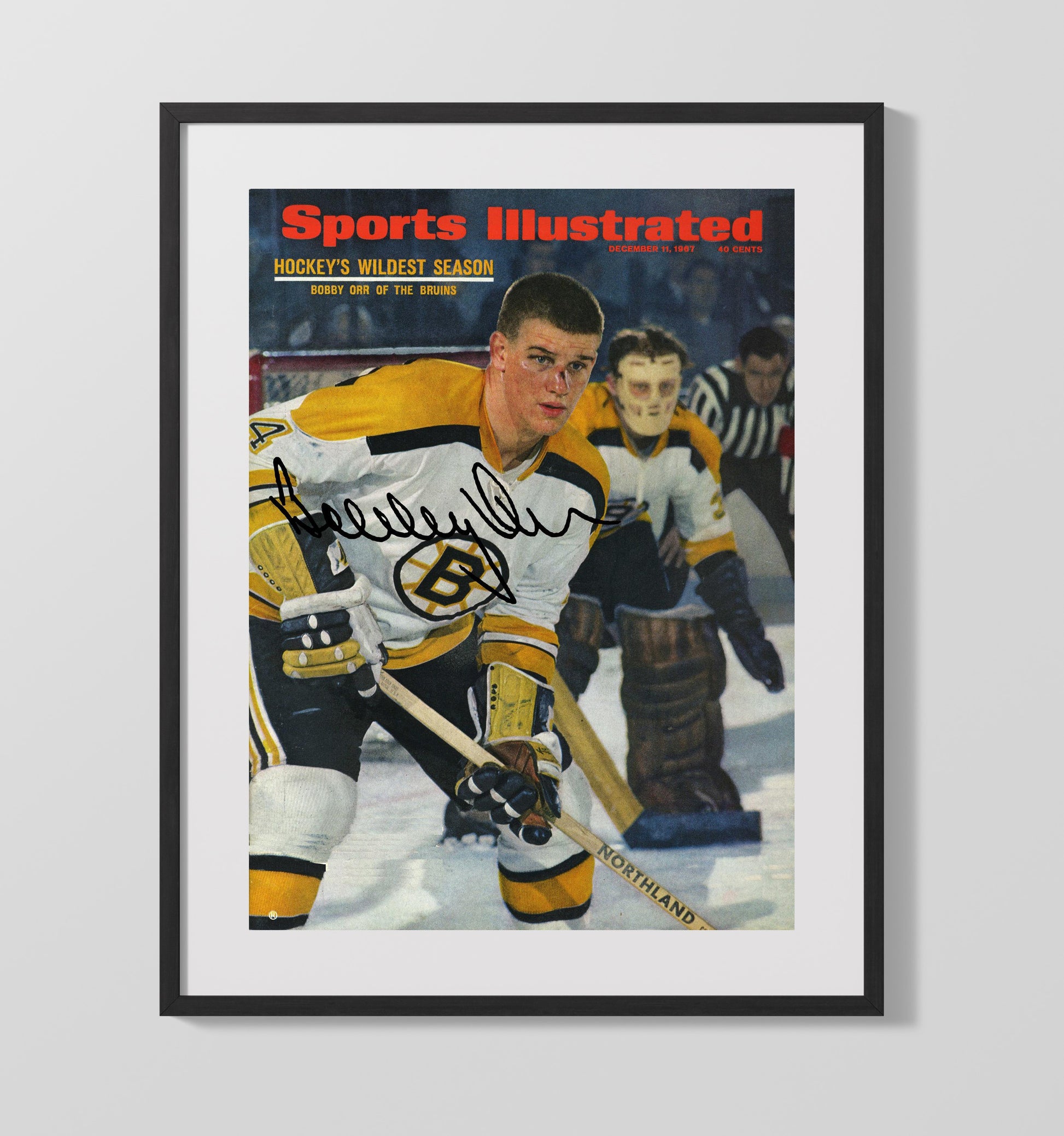 Bobby Orr - Boston Hockey Skating Portrait 1967 Si Cover Hockey Wall Art - hockey wall art print