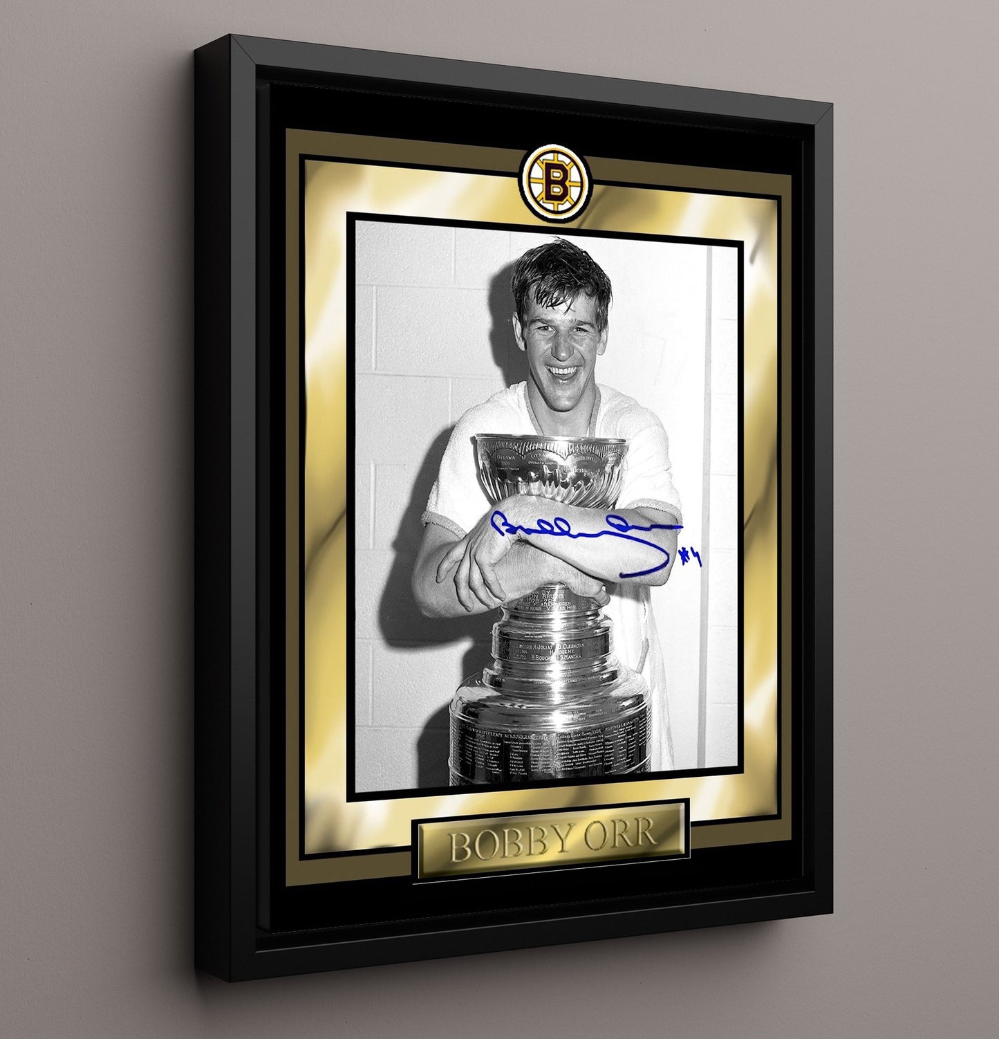 Bobby Orr - Boston Hockey Stanley Cup Champion Portrait Hockey Wall Art - hockey wall art print