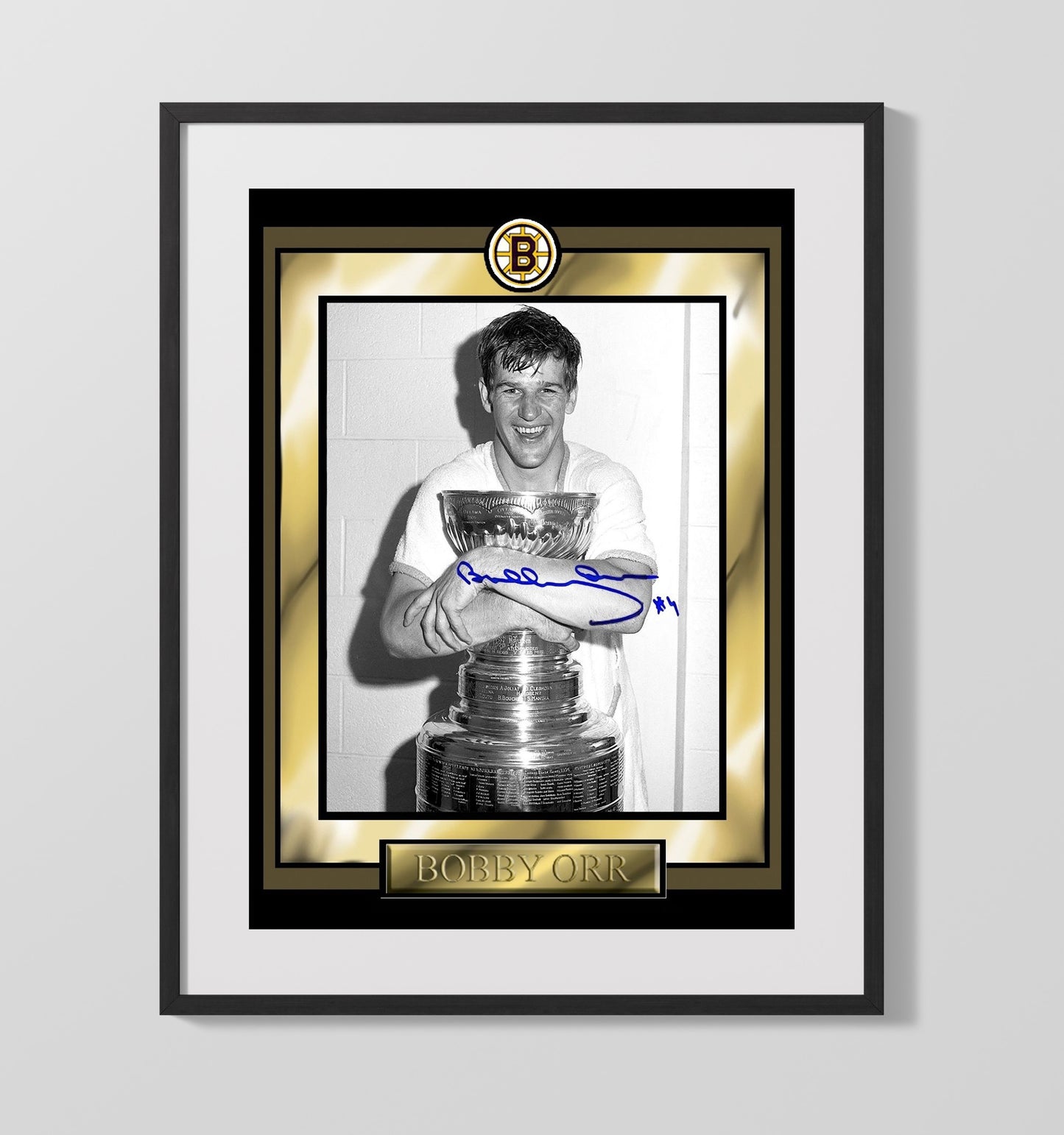 Bobby Orr - Boston Hockey Stanley Cup Champion Portrait Hockey Wall Art - hockey wall art print