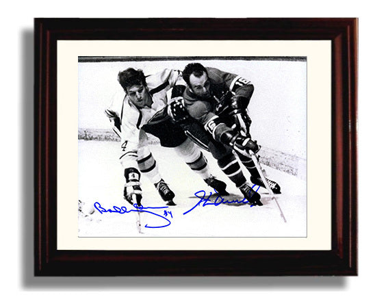 Bobby Orr and Henri Richard - Boston vs Montreal Hockey Battle Hockey Wall Art - hockey wall art print