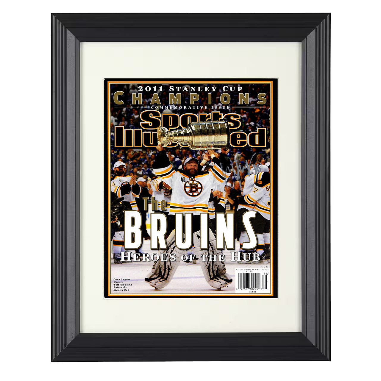Boston – Stanley Cup Champions 2011 SI 8x10 matted black framed hockey wall art