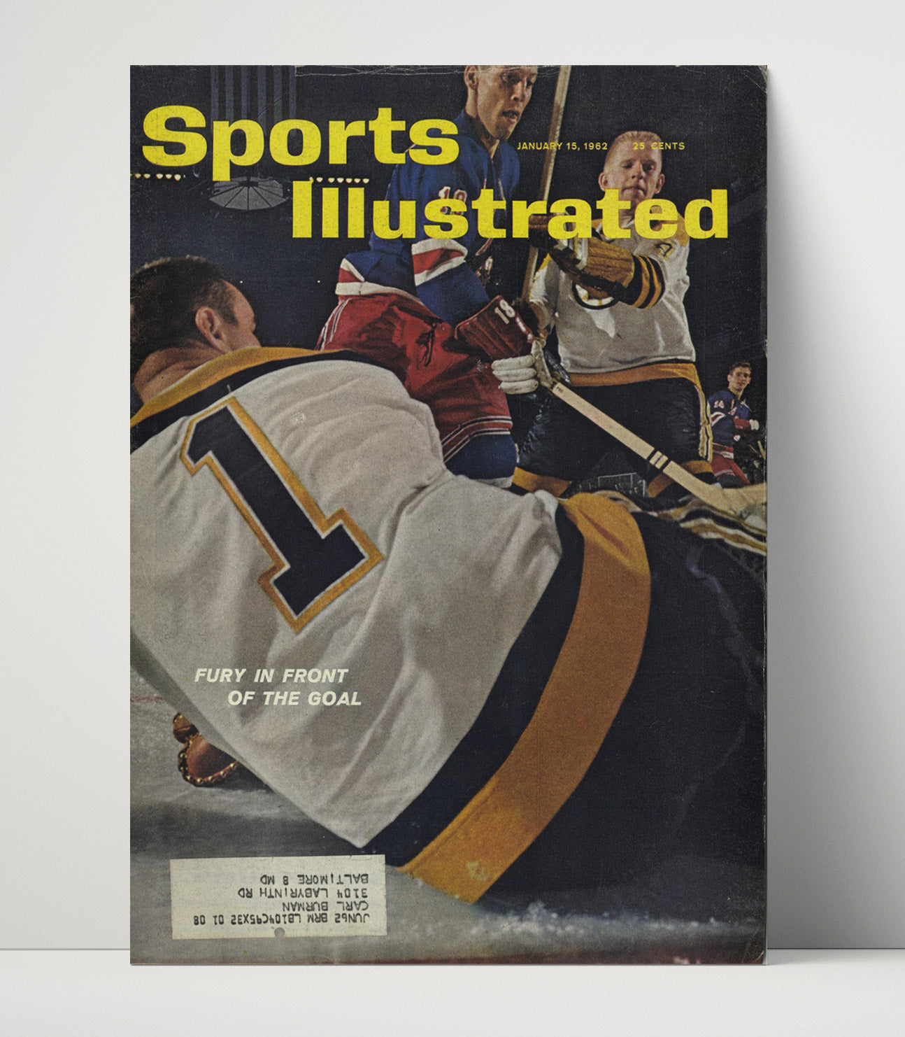 Boston vs New York Hockey Netfront Battle 1962 Si Cover Hockey Wall Art - hockey wall art print