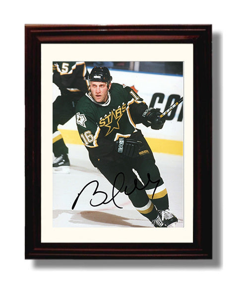Brett Hull - Dallas Hockey Breakaway Skating Action Hockey Wall Art - hockey wall art print
