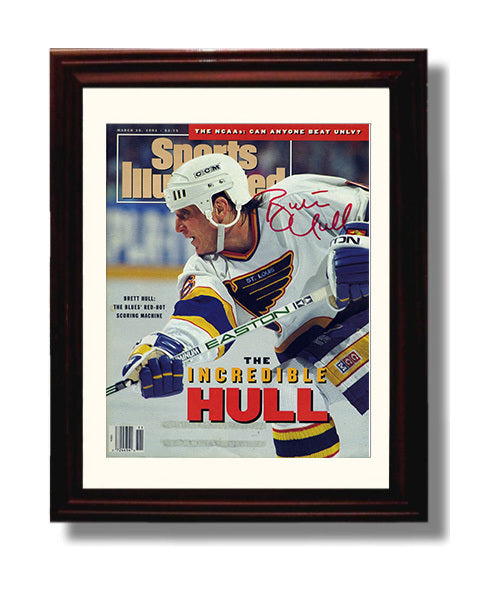 Brett Hull - St Louis Hockey 1991 Si Cover the Incredible Hull Hockey Wall Art - hockey wall art print