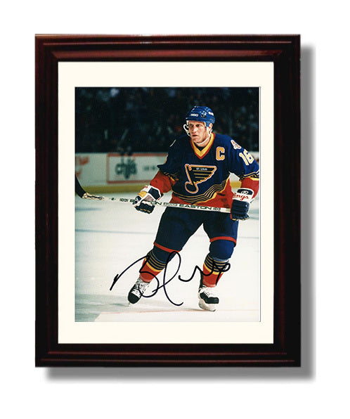Brett Hull - St Louis Hockey Captain Ice Stance Hockey Wall Art - hockey wall art print