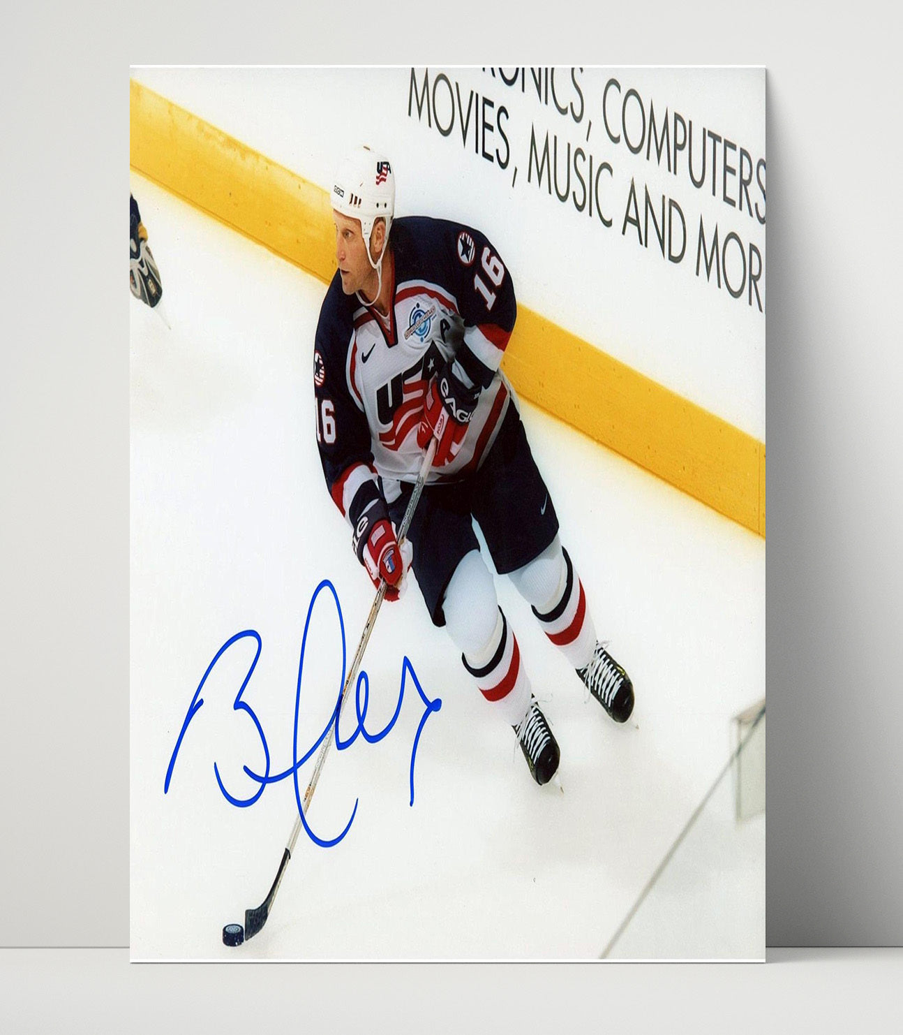Brett Hull - USA Hockey Olympic Team Portrait Hockey Wall Art - hockey wall art print