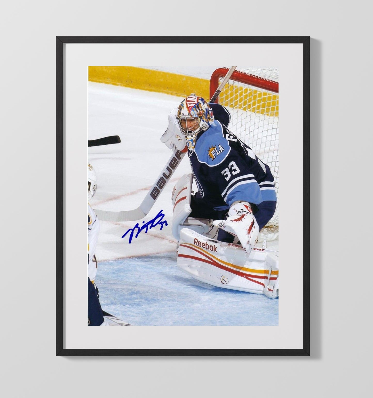 Brian Foster - Florida Hockey Goalie Ready Stance Hockey Wall Art - hockey wall art print
