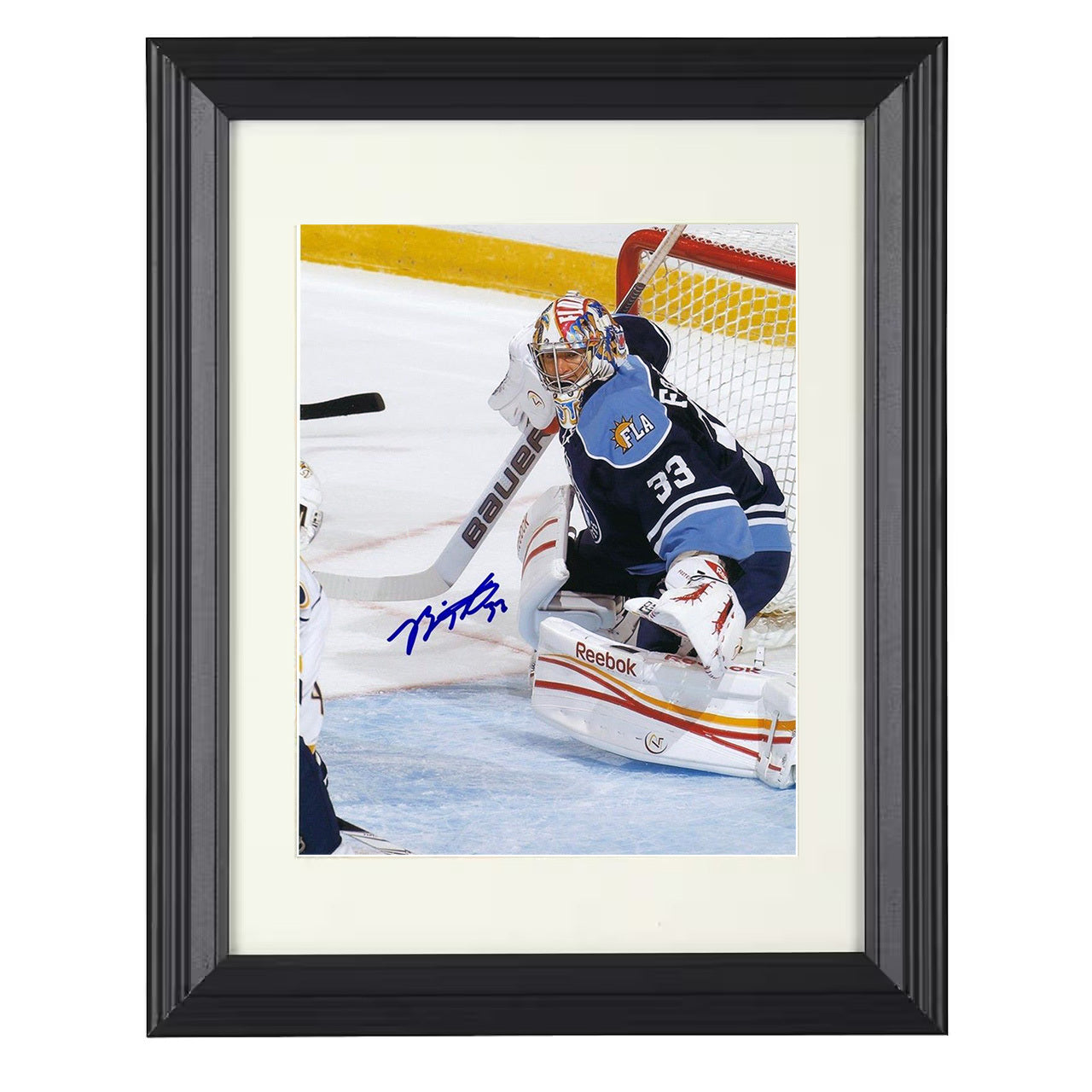 Brian Foster – Florida Goalie Ready Stance 8x10 matted black framed hockey wall art