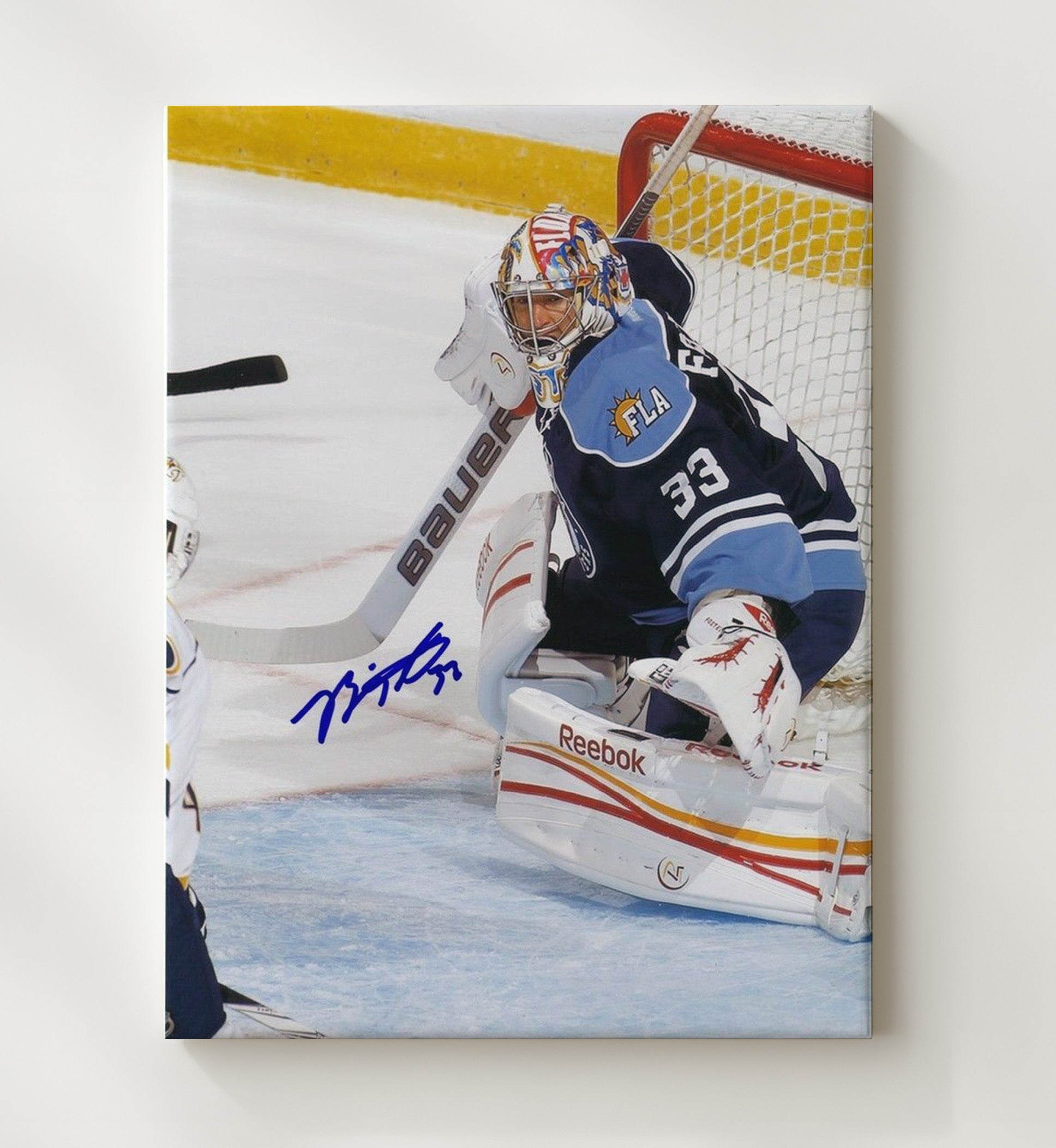 Brian Foster - Florida Hockey Goalie Ready Stance Hockey Wall Art - hockey wall art print