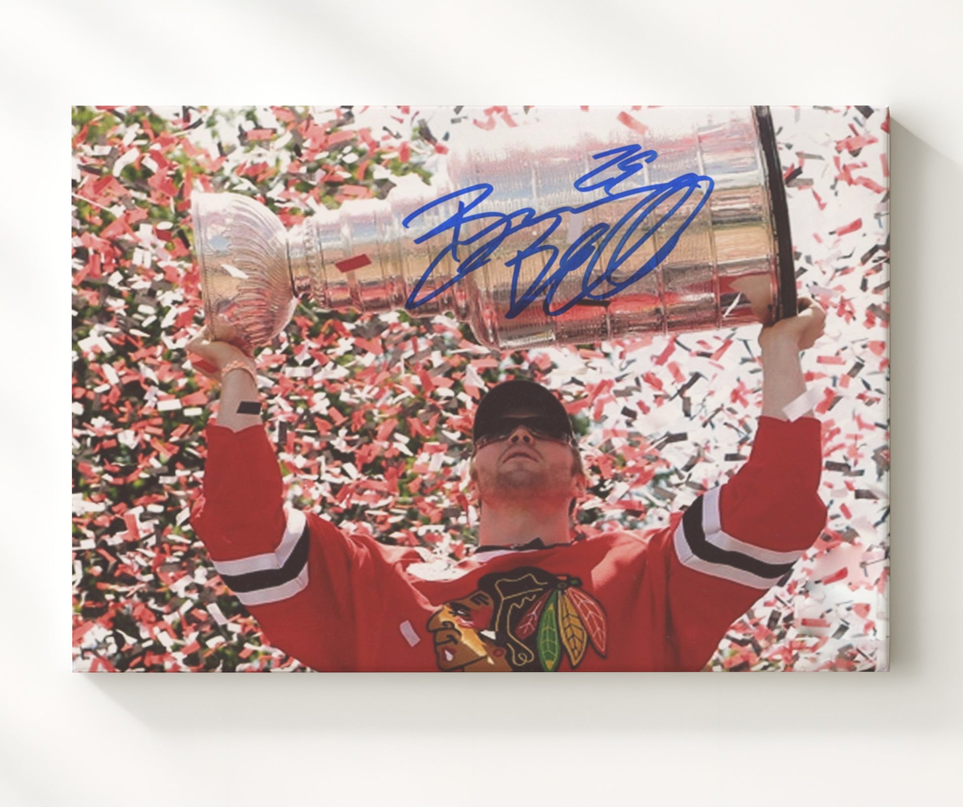 Bryan Bickell - Chicago Hockey Stanley Cup Celebration Hockey Wall Art - hockey wall art print