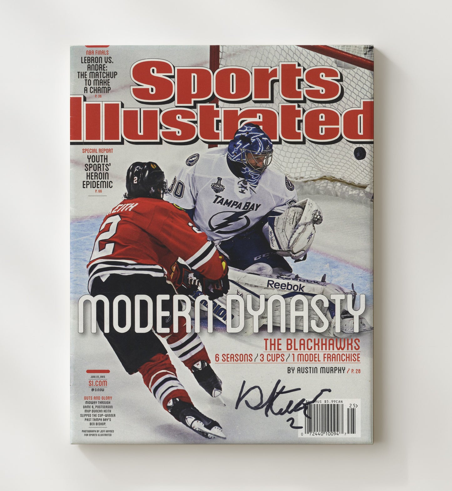 Chicago Hockey Modern Dynasty Si Cover 2015 Hockey Wall Art - hockey wall art print