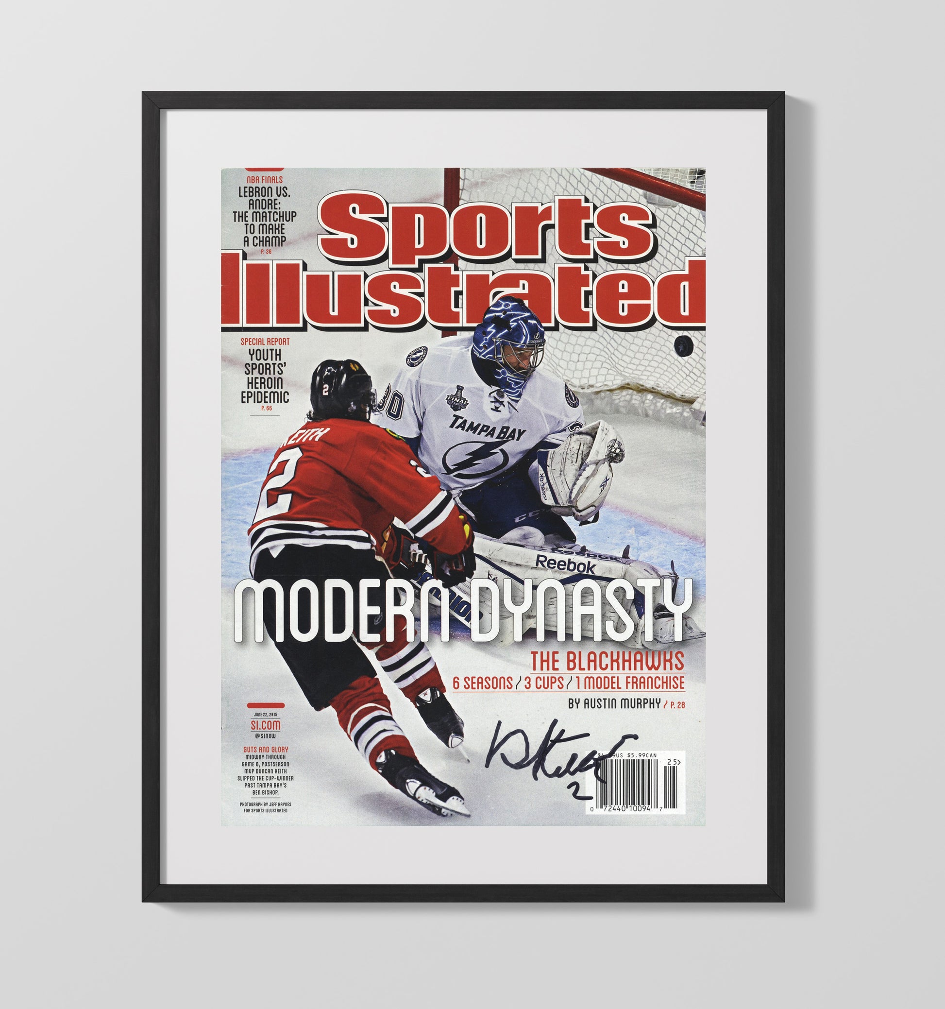 Chicago Hockey Modern Dynasty Si Cover 2015 Hockey Wall Art - hockey wall art print