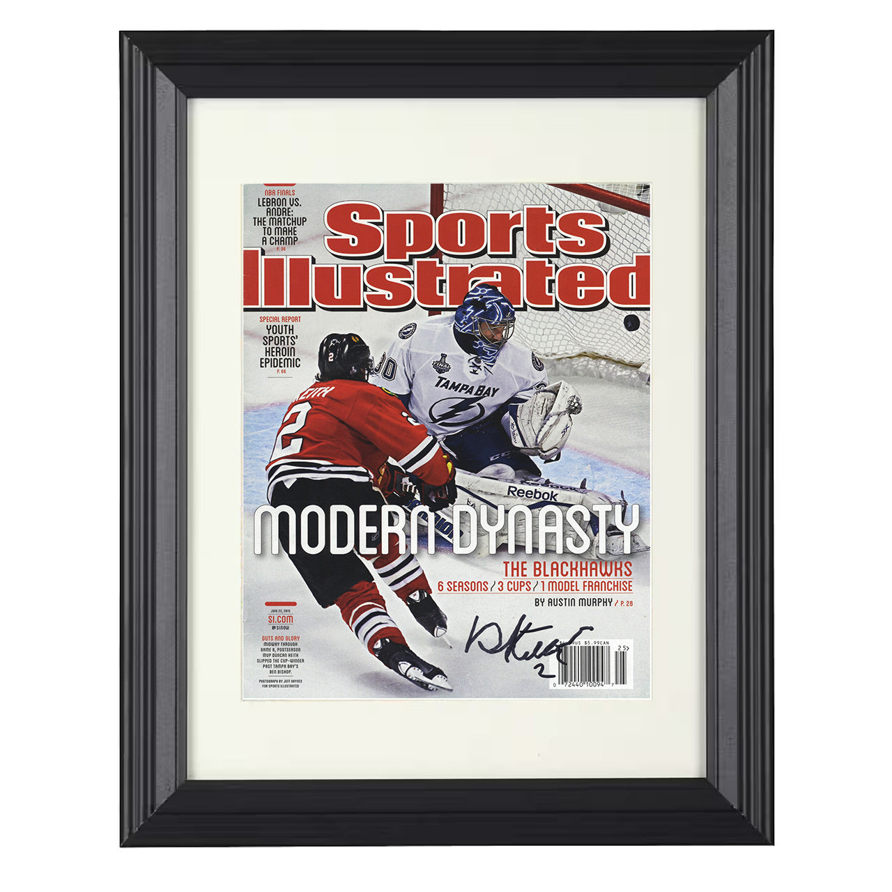 Chicago – Modern Dynasty 2015 SI 8x10 matted black framed hockey wall art