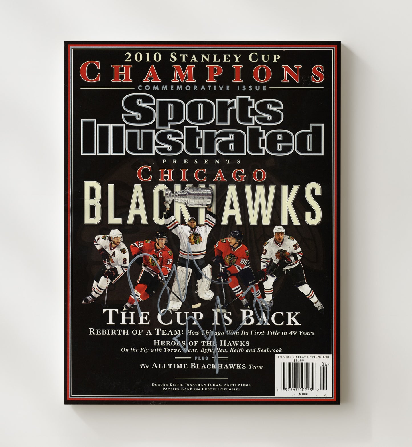 Chicago Hockey Stanley Cup Champions Si Cover 2010 Hockey Wall Art - hockey wall art print