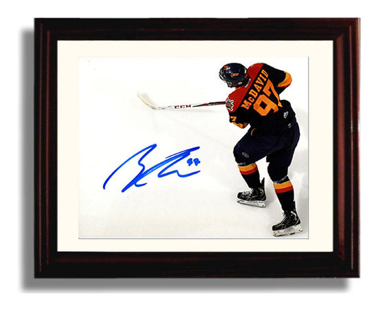 Connor Mcdavid - Edmonton Hockey Overhead Shooting Action Hockey Wall Art - hockey wall art print