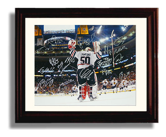 Corey Crawford - Chicago Hockey Stanley Cup Celebration Hockey Wall Art - hockey wall art print