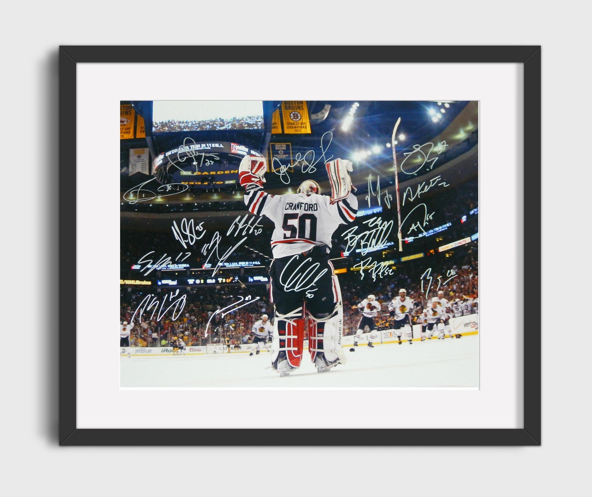 Corey Crawford - Chicago Hockey Stanley Cup Celebration Hockey Wall Art - hockey wall art print