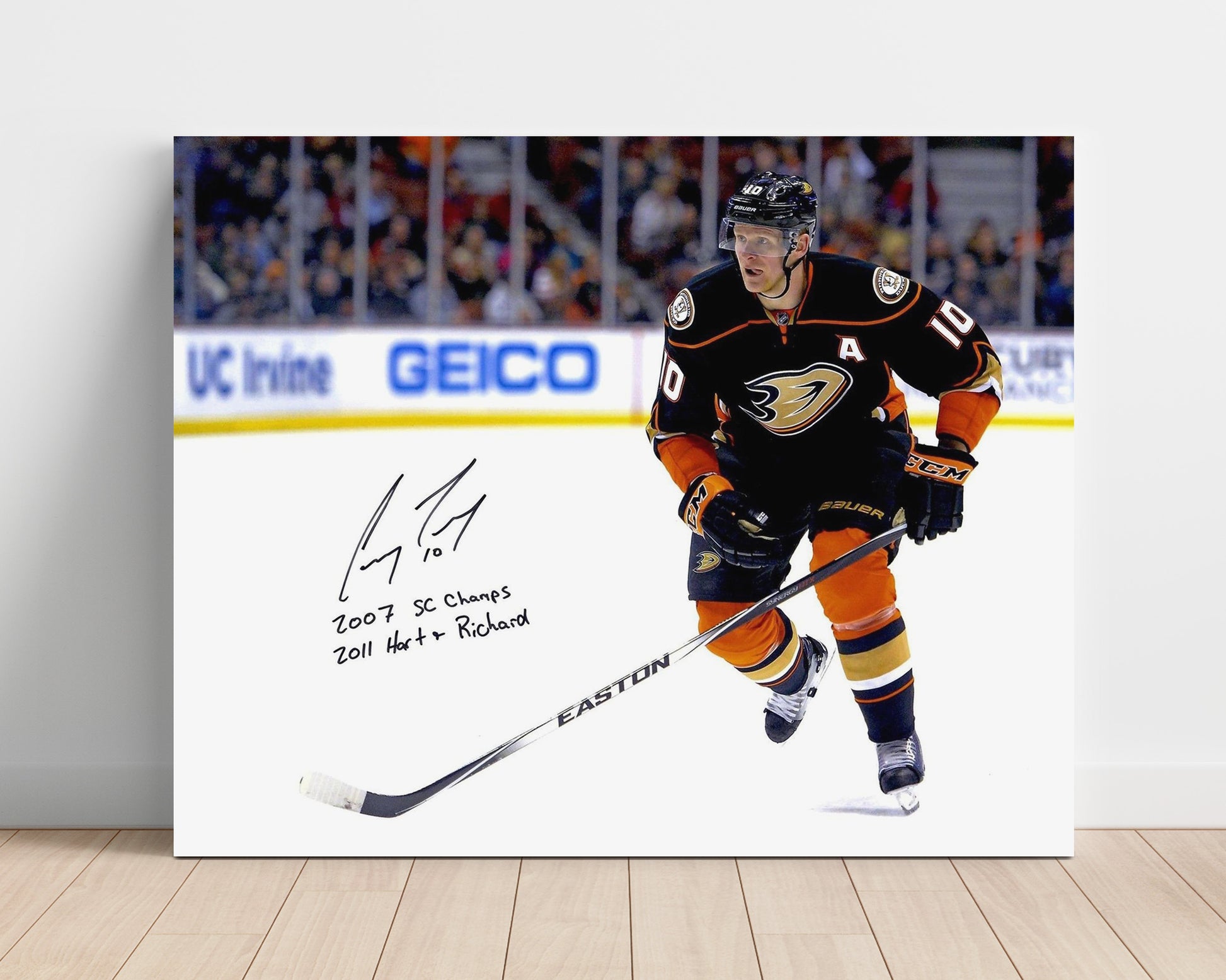 Corey Perry - Anaheim Hockey Shooting Action Hockey Wall Art - hockey wall art print