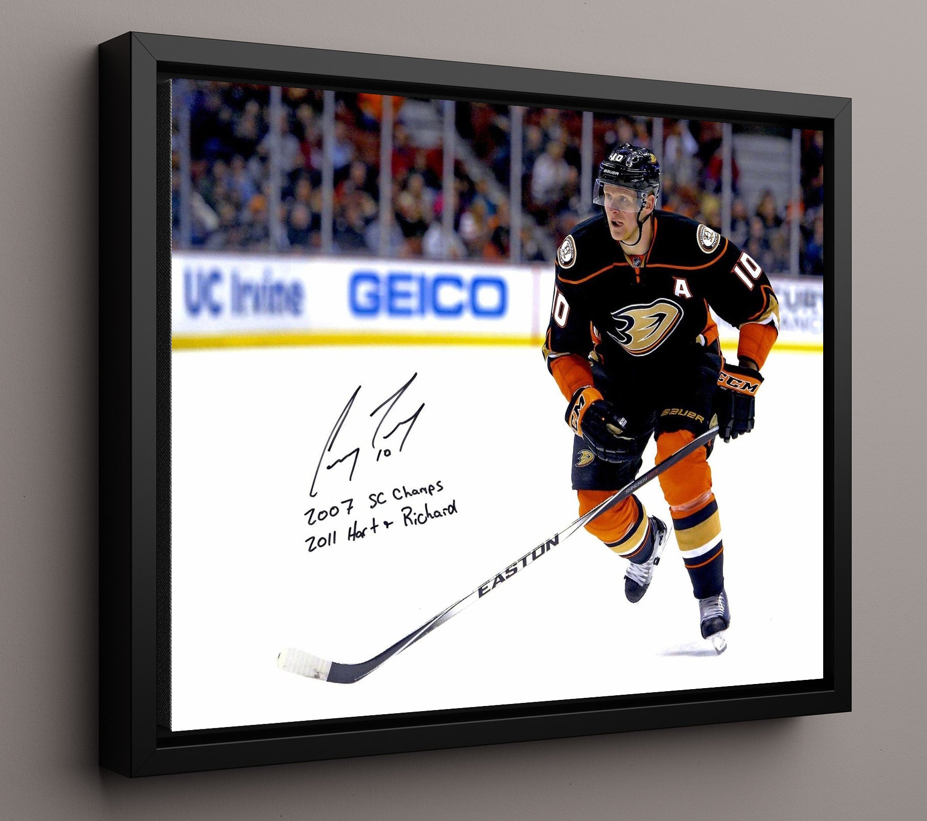 Corey Perry - Anaheim Hockey Shooting Action Hockey Wall Art - hockey wall art print