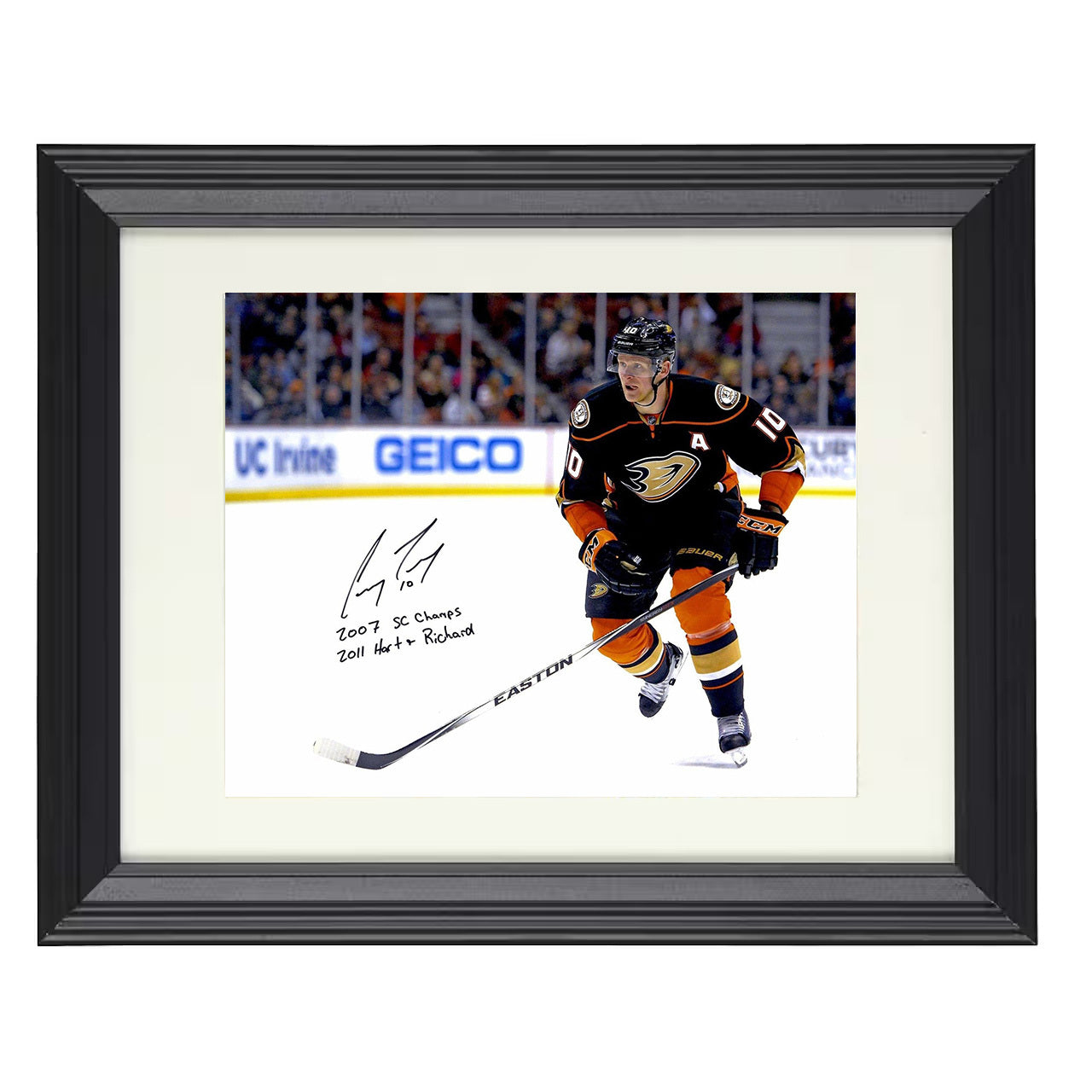 Corey Perry – Anaheim Shooting Action 8x10 matted black framed hockey wall art