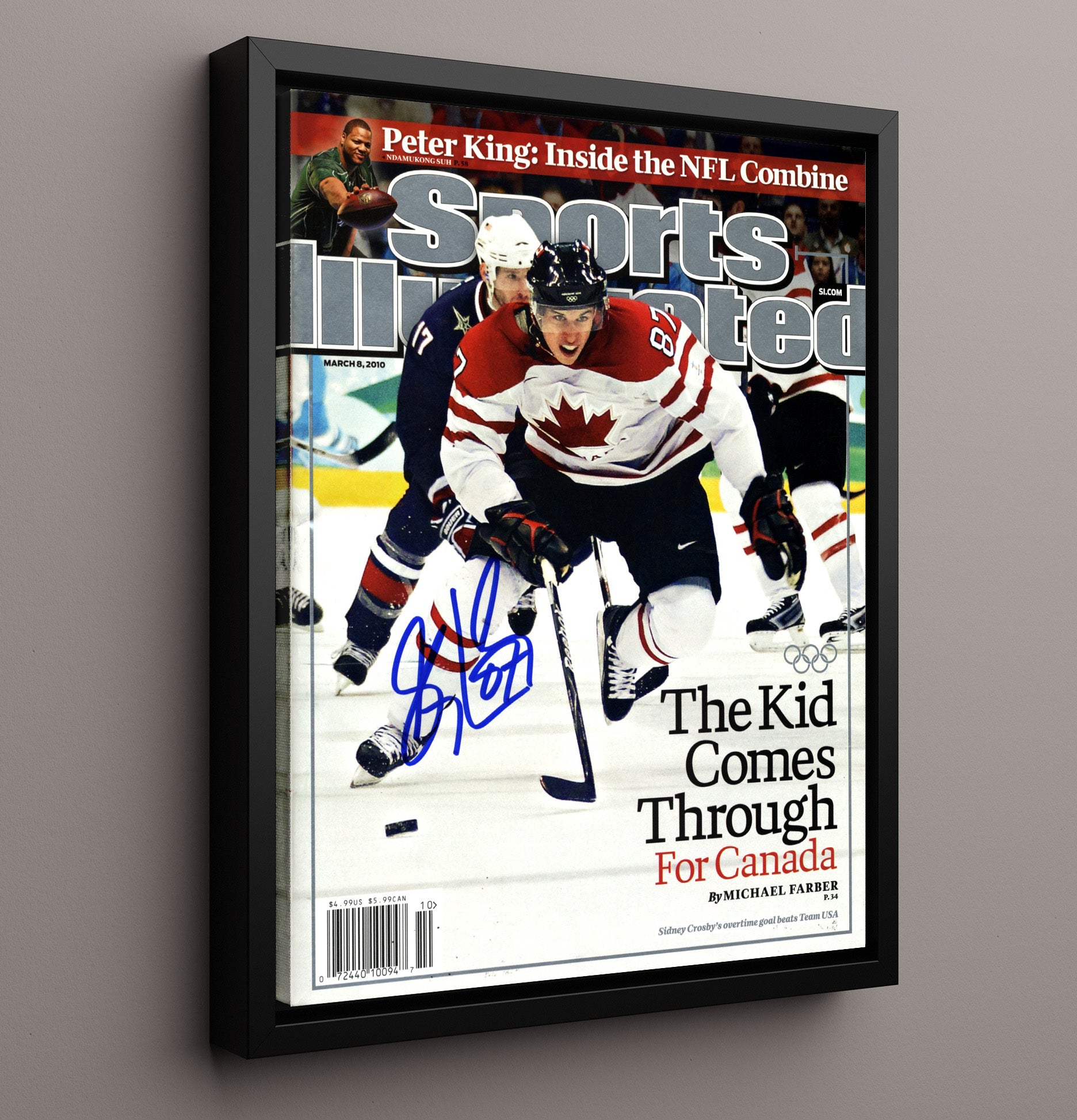 Crosby Canada Olympic Gold Si Cover 2010 Hockey Wall Art - hockey wall art print