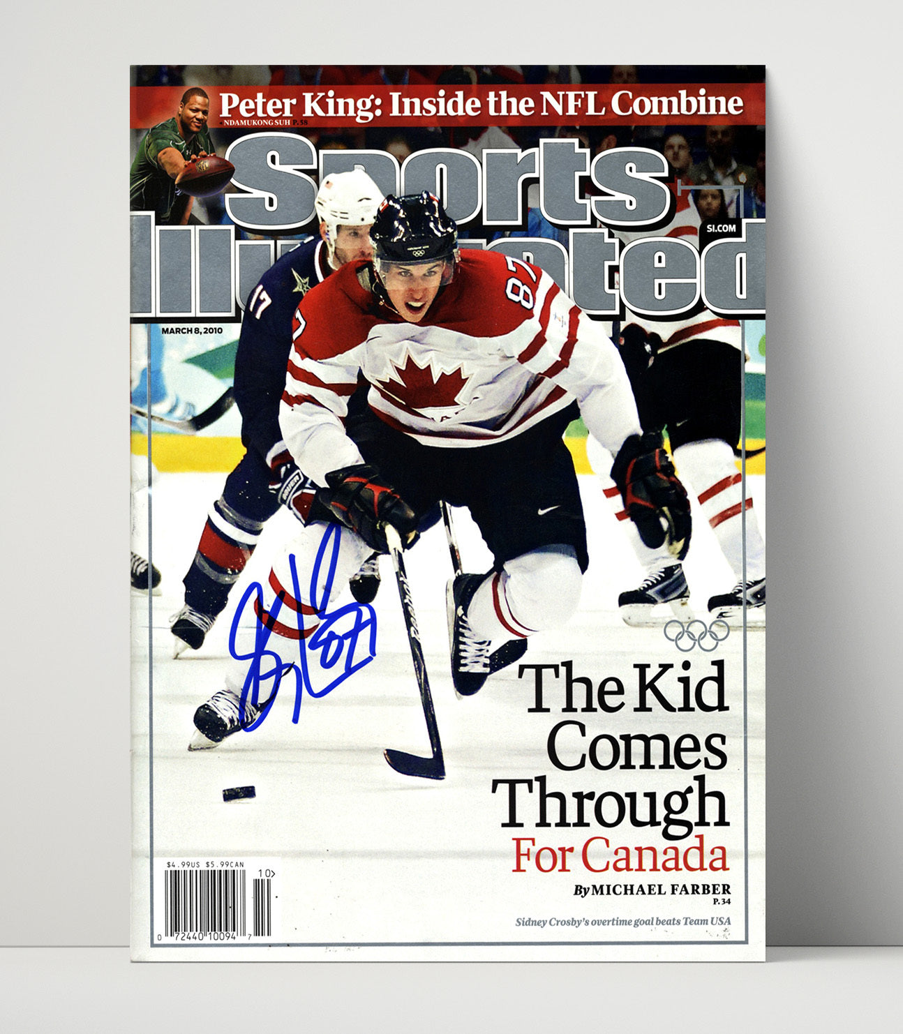 Crosby Canada Olympic Gold Si Cover 2010 Hockey Wall Art - hockey wall art print