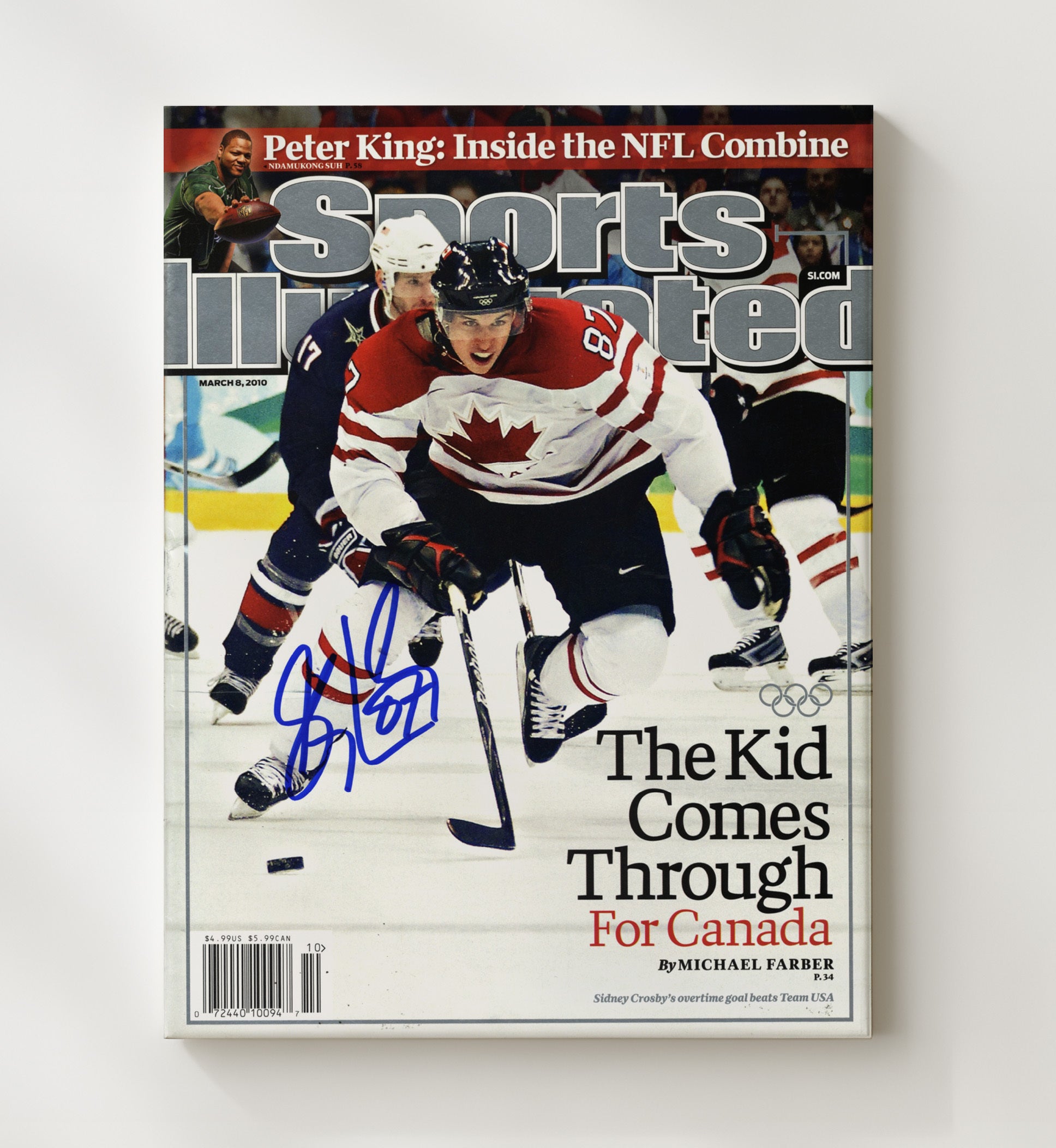 Crosby Canada Olympic Gold Si Cover 2010 Hockey Wall Art - hockey wall art print