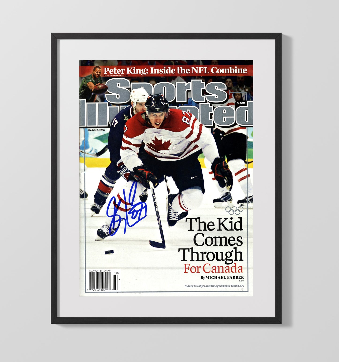 Crosby Canada Olympic Gold Si Cover 2010 Hockey Wall Art - hockey wall art print