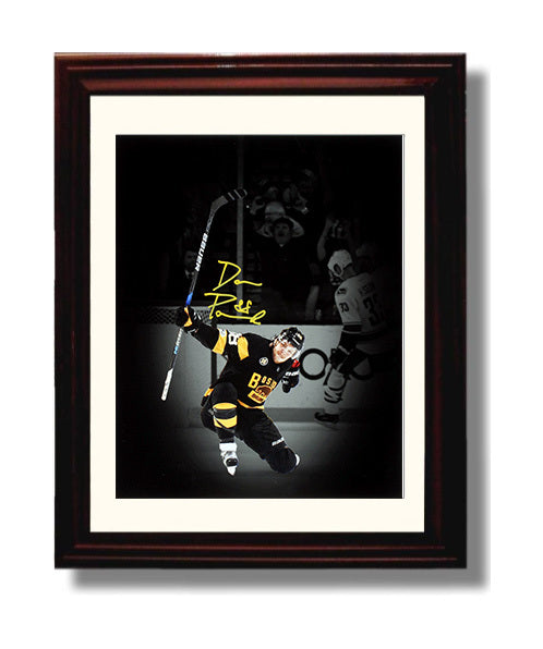 David Pastrnak - Boston Hockey Goal Celebration Spotlight Hockey Wall Art - hockey wall art print