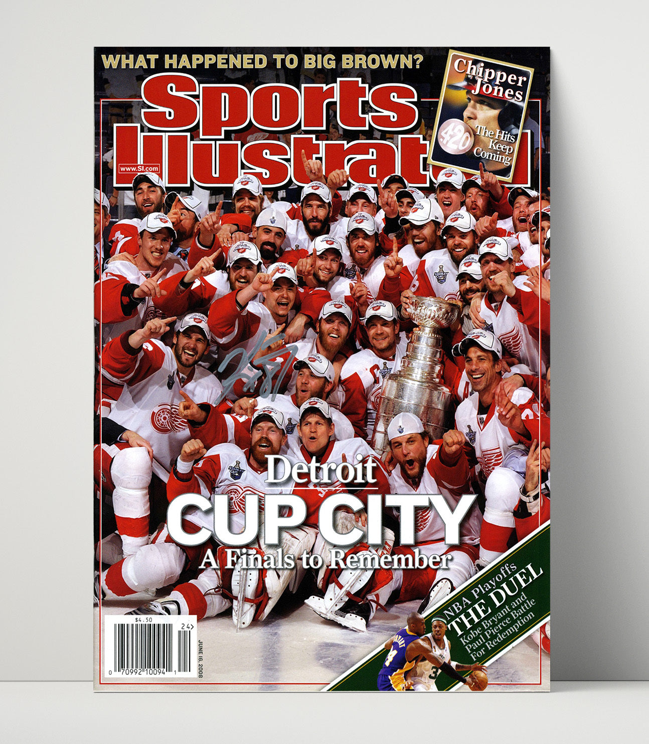 Detroit Hockey Cup City Celebration Si Cover 2008 Hockey Wall Art - hockey wall art print